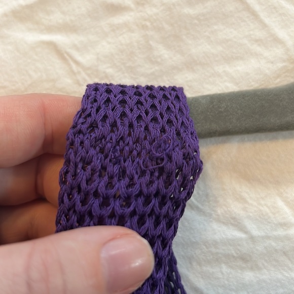 Small Royal Purple knit tank, V-neck - Picture 6 of 9